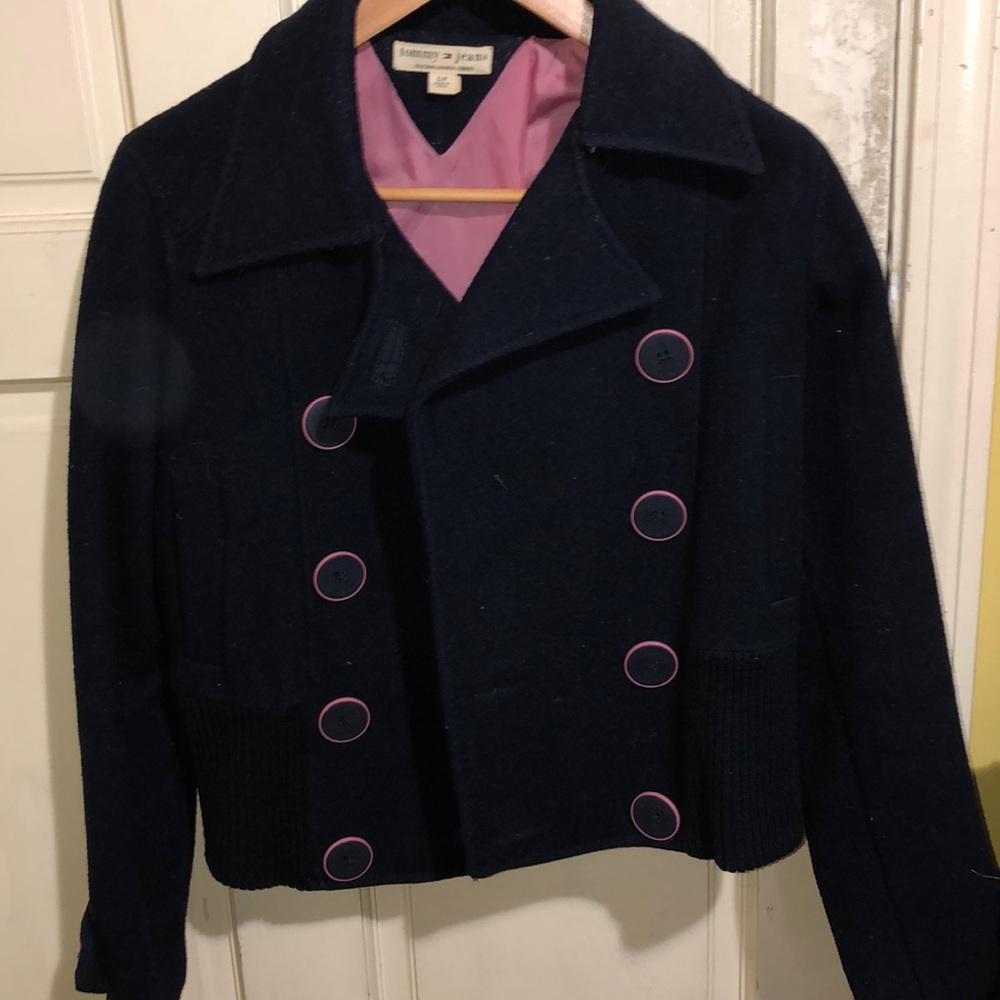 Navy blue pea coat